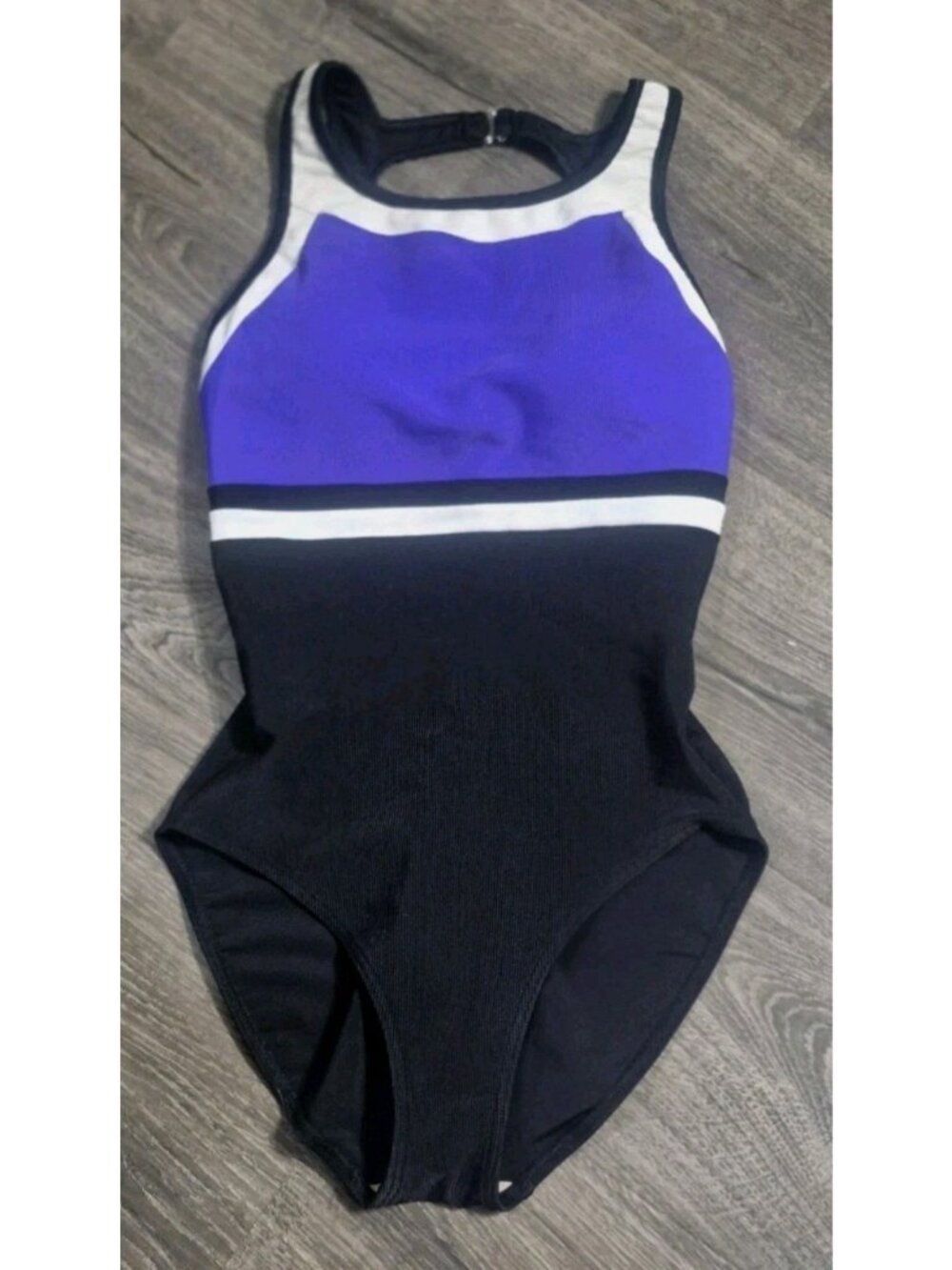 Le Cove Slimming Ribbed  One Piece Swimsuit Bathingsuit Women's Size 12T